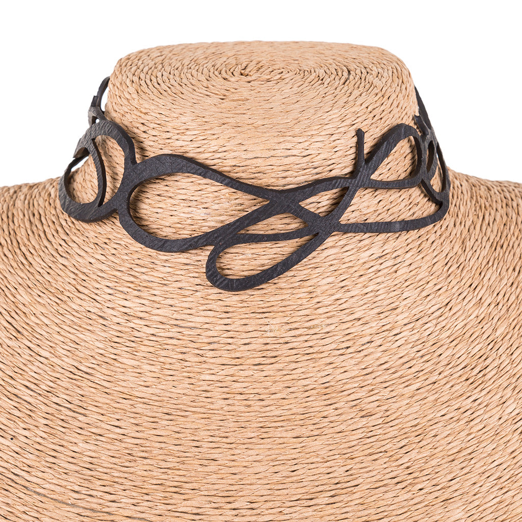 Wave Elegant Inner Tube Choker by Paguro Upcycle